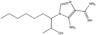 5-Amino-1-[1-(1-hydroxyethyl)heptyl]-1H-imidazole-4-carboxamidine Struktur