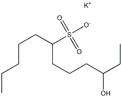 10-Hydroxydodecane-6-sulfonic acid potassium salt Struktur