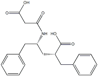 (2R,4R)-2,4-Dibenzyl-6-oxo-5-azaoctanedioic acid Struktur