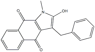 2-Hydroxy-3-benzyl-1-methyl-1H-benz[f]indole-4,9-dione Struktur