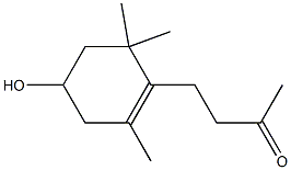 4-(4-Hydroxy-2,6,6-trimethyl-1-cyclohexenyl)butane-2-one Struktur