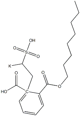 Phthalic acid 1-octyl 2-(2-potassiosulfoethyl) ester Struktur