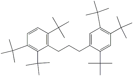 1-(2,3,6-Tri-tert-butylphenyl)-3-(2,4,5-tri-tert-butylphenyl)propane Struktur