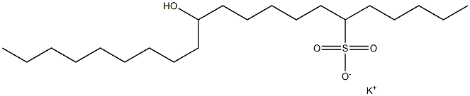 12-Hydroxyhenicosane-6-sulfonic acid potassium salt Struktur