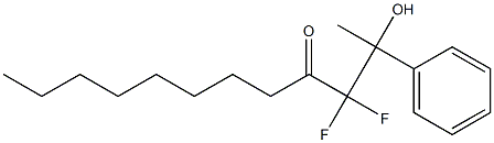 3,3-Difluoro-2-hydroxy-2-phenyl-4-dodecanone Struktur