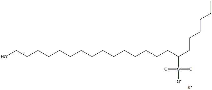 22-Hydroxydocosane-7-sulfonic acid potassium salt Struktur