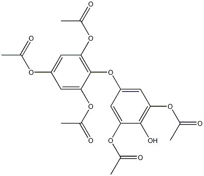 4-(2,4,6-Triacetoxyphenoxy)-2,6-diacetoxyphenol Struktur