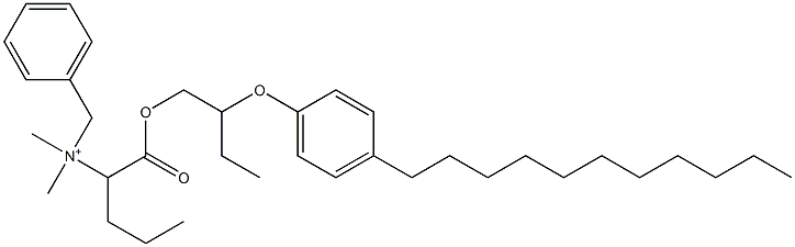 N,N-Dimethyl-N-benzyl-N-[1-[[2-(4-undecylphenyloxy)butyl]oxycarbonyl]butyl]aminium Struktur