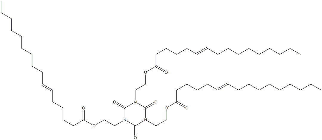 1,3,5-Tris[2-(6-hexadecenoyloxy)ethyl]hexahydro-1,3,5-triazine-2,4,6-trione Struktur