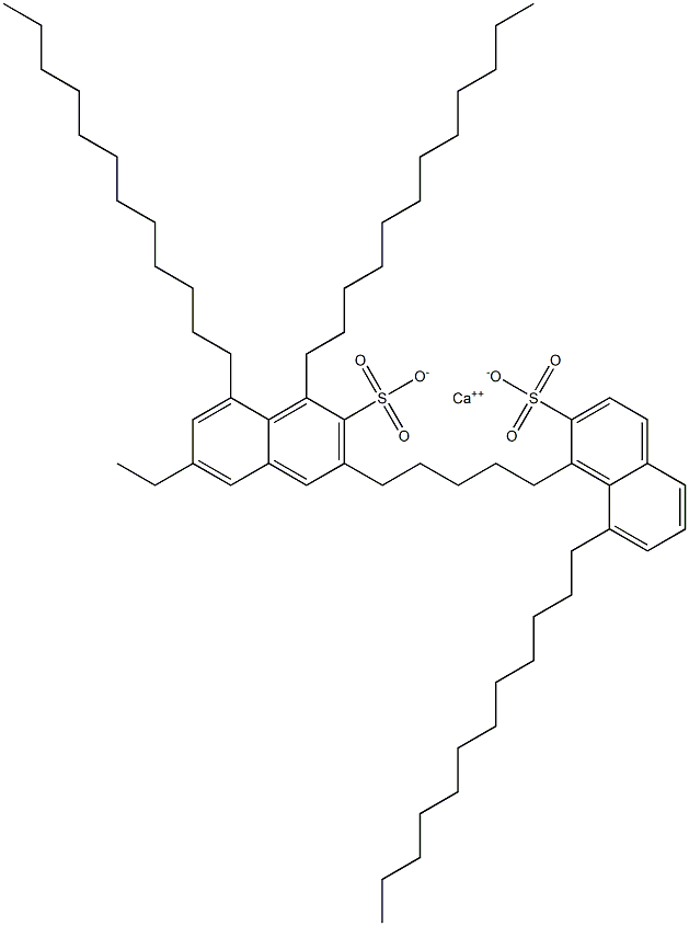 Bis(1,8-didodecyl-2-naphthalenesulfonic acid)calcium salt Struktur