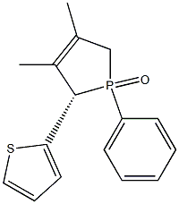 (2S)-1-Phenyl-2-(2-thienyl)-3,4-dimethyl-2,5-dihydro-1H-phosphole 1-oxide Struktur