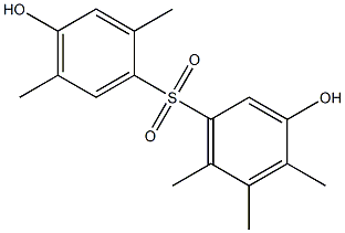 3,4'-Dihydroxy-2',4,5,5',6-pentamethyl[sulfonylbisbenzene] Struktur