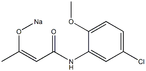 N-(3-Sodiooxycrotonoyl)-2-methoxy-5-chloroaniline Struktur