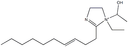 2-(3-Decenyl)-1-ethyl-1-(1-hydroxyethyl)-2-imidazoline-1-ium Struktur