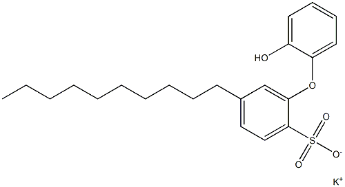 2'-Hydroxy-5-decyl[oxybisbenzene]-2-sulfonic acid potassium salt Struktur