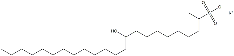 10-Hydroxytricosane-2-sulfonic acid potassium salt Struktur