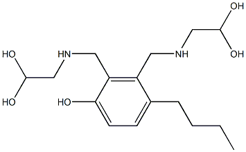 2,3-Bis[[(2,2-dihydroxyethyl)amino]methyl]-4-butylphenol Struktur