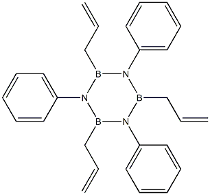 2,4,6-Triallyl-1,3,5-triphenylborazine Struktur