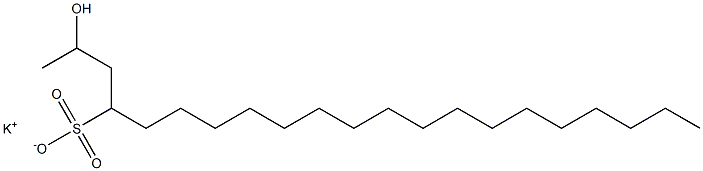 2-Hydroxyhenicosane-4-sulfonic acid potassium salt Struktur