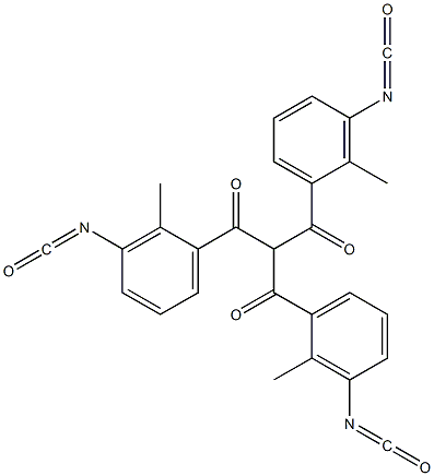 Tris(2-methyl-3-isocyanatobenzoyl)methane Struktur