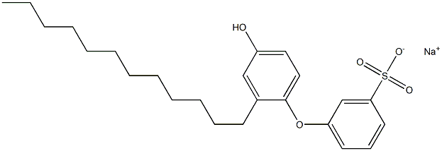 4'-Hydroxy-2'-dodecyl[oxybisbenzene]-3-sulfonic acid sodium salt Struktur