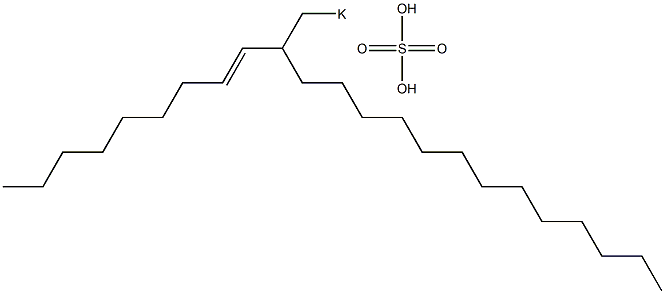 Sulfuric acid 2-(1-nonenyl)pentadecyl=potassium ester salt Struktur