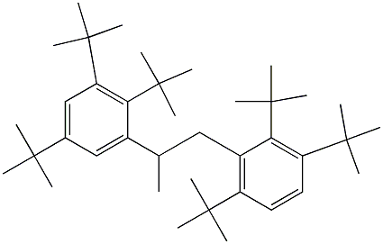 2-(2,3,5-Tri-tert-butylphenyl)-1-(2,3,6-tri-tert-butylphenyl)propane Struktur