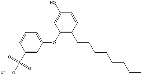 3'-Hydroxy-6'-octyl[oxybisbenzene]-3-sulfonic acid potassium salt Struktur