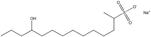 11-Hydroxytetradecane-2-sulfonic acid sodium salt Struktur