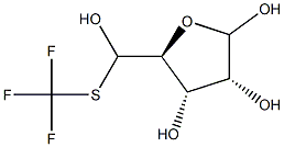 5-[(Trifluoromethyl)thio]-D-ribofuranose Struktur