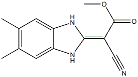 Cyano[(2,3-dihydro-5,6-dimethyl-1H-benzimidazol)-2-ylidene]acetic acid methyl ester Struktur