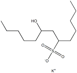 8-Hydroxytridecane-6-sulfonic acid potassium salt Struktur