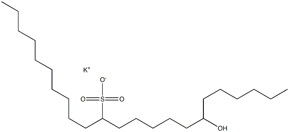 17-Hydroxytricosane-11-sulfonic acid potassium salt Struktur