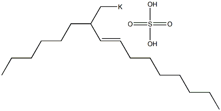 Sulfuric acid 2-hexyl-3-undecenyl=potassium ester salt Struktur