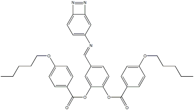 Bis[4-(pentyloxy)benzoic acid]4-[(azobenzen-4-yl)iminomethyl]-1,2-phenylene ester Struktur