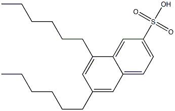 6,8-Dihexyl-2-naphthalenesulfonic acid Struktur