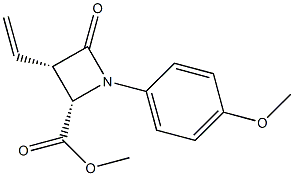 (2S,3S)-1-(p-Anisyl)-3-vinyl-4-oxoazetidine-2-carboxylic acid methyl ester Struktur