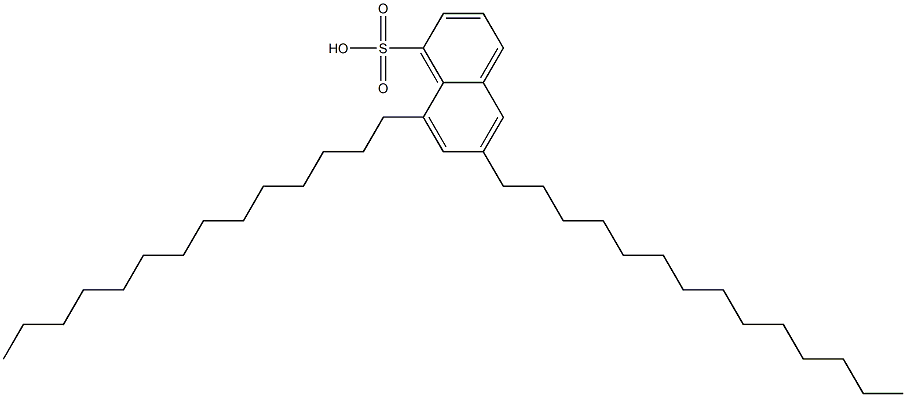 6,8-Ditetradecyl-1-naphthalenesulfonic acid Struktur