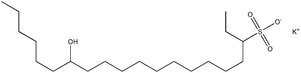 14-Hydroxyicosane-3-sulfonic acid potassium salt Struktur