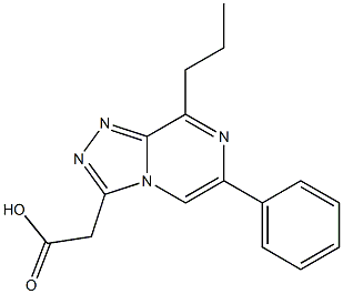 8-Propyl-6-phenyl-1,2,4-triazolo[4,3-a]pyrazine-3-acetic acid Struktur