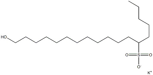 18-Hydroxyoctadecane-6-sulfonic acid potassium salt Struktur