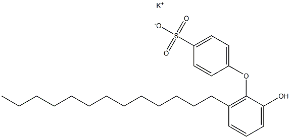 2'-Hydroxy-6'-tridecyl[oxybisbenzene]-4-sulfonic acid potassium salt Struktur