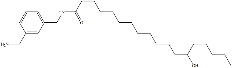 13-Hydroxy-N-(3-aminomethylbenzyl)stearamide Struktur