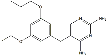 2,4-Diamino-5-[3-ethoxy-5-propyloxybenzyl]pyrimidine Struktur