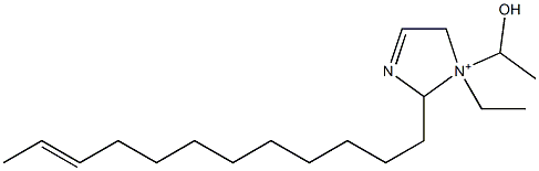 2-(10-Dodecenyl)-1-ethyl-1-(1-hydroxyethyl)-3-imidazoline-1-ium Struktur