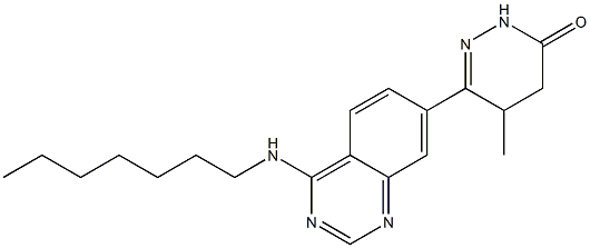 4,5-Dihydro-5-methyl-6-(4-heptylaminoquinazolin-7-yl)pyridazin-3(2H)-one Struktur