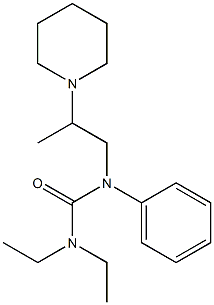 1,1-Diethyl-3-phenyl-3-(2-piperidinopropyl)urea Struktur