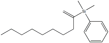 Dimethyl(phenyl)(1-methylenenonyl)silane Struktur