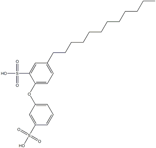 5-Dodecyl-2-(3-sulfophenoxy)benzenesulfonic acid Struktur