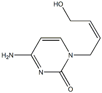 1-[(Z)-4-Hydroxy-2-butenyl]cytosine Struktur